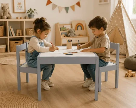 طاوله مع كرسيين